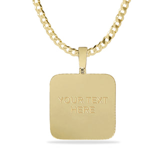 Iced Out Square Photo Pendant