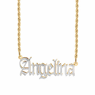 Custom Double Plated Name Necklace "Angelina"