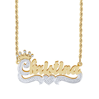 Double Plated Name Necklace "Christina"