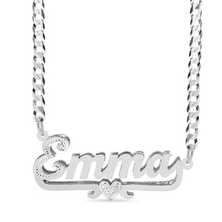 Double Plated Name Necklace "Emma"