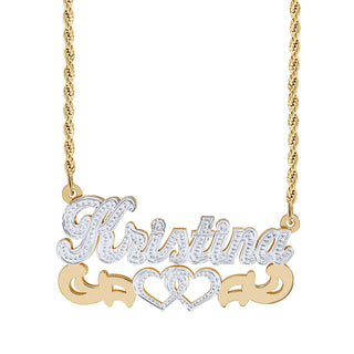 Double Nameplate Necklace "Kristina"