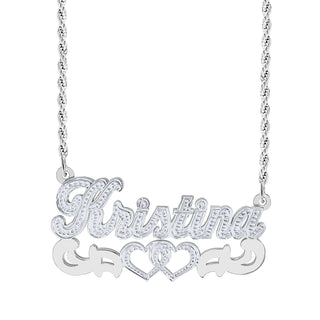 Double Nameplate Necklace "Kristina"