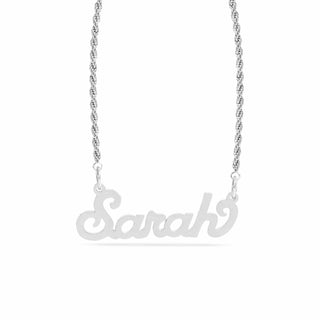 Personalized Name necklace with  Satin Finish "Sarah"