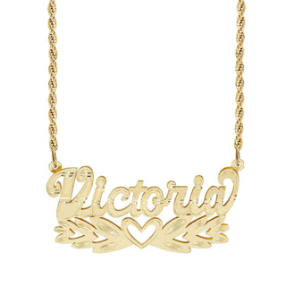 Personalized Double Nameplate Necklace "Victoria"