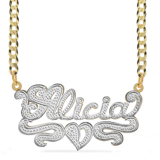 Custom Double Plated Name Necklace "Alicia"